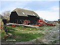 Barn and farm machinery, Little Walmestone.