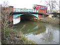 River Roding: A124 London Road bridge in Barking