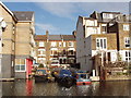 Canal boat dock off Hormead Road