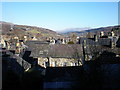 Across the rooftops towards Aran Fawddwy.