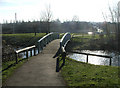 Ornamental Bridge over Lake on footpath to Friern Bridge Trading Estate, N11