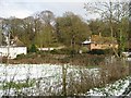 Swanton Farm cottages, looking NE from Swanton Lane