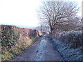 Track and footpath to Little Pigstrood