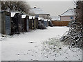 Garages in the snow