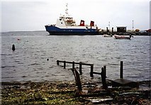 HU4376 : Yell ferry at Toft, North Mainland by Tom Pennington