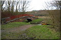 Footbridge and ford across the Bourn Brook, Woodgate Valley Country Park