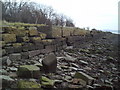 Old harbour wall at Kingoodie Quarry