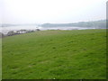 View over fields towards Cremyll in the far distance