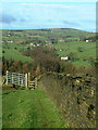 Calderdale Way descending towards Mill Bank