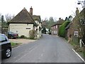 Looking S along The Street, Petham