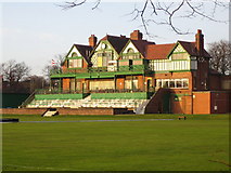 SJ3885 : Liverpool Cricket Club Pavilion, Aigburth, L19 by Nigel Cox
