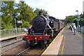 A passing steam train