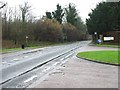 Looking S towards Denton from the entrance to Barham Crematorium