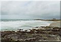 Rocky foreshore at Fistral Bay, Newquay