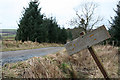 The weather-worn lane sign for Culvie Farm