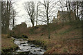 Crombie Castle by the Crombie Burn.