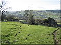 Footpath past Pen -y-bryn Farmhouse