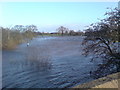 Bedale Beck looking East after the floods on 11 Jan 2007