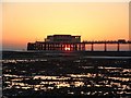 TQ1502 : Sunset at Worthing Pier by Dave Tanner