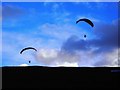 SU2079 : Hang-gliders, Liddington Castle, Swindon by Brian Robert Marshall