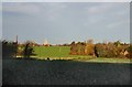 View across fields, Ash church in background