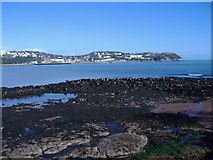 SX9062 : Rocky foreshore at Livermead Head by Roger Cornfoot