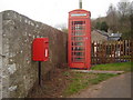 Telephone box and Post box at Brockweir