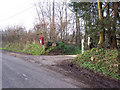 Postbox and entrance to Higher Sweetwell House