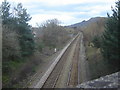 Railway at Abergavenny, going towards Hereford