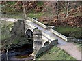 SK1695 : Slippery Stones Pack Horse Bridge by John Fielding