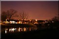 NZ3154 : Fatfield Bridge at Night over the River Wear. by Andy Brass