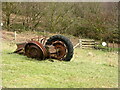 Old tractor in valley