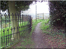 ST8615 : Footpath beside St Bartholomews Church, Sutton Waldron by Maigheach-gheal