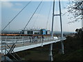 Footbridge over dual carriageway at Sandy Park Stadium