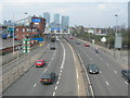 A102 heading to Blackwall Tunnel.