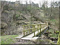 Footbridge and steps up to Hollingrove Farm