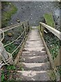 Wooden Steps to private river bank, Percuil River