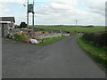 Modern bungalow and minor road at Harpertoun