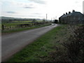 Farm road and cottages near Caverton Mains