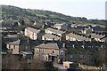 Terrace houses and moorland, Colne, Lancashire