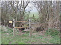 SP5719 : Awkward stile at electric fence by David Hawgood