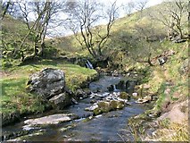 SO0618 : Caerfanell river by Nigel Davies