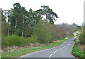 SO8484 : Hyde Lane, approaching the A458 near Stourton by Roger  D Kidd