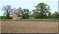 SO7990 : Recently Ploughed Field with Derelict Cottage. Gatacre Green, Shropshire by Roger  D Kidd