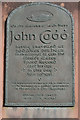 The plaque on John Cobb