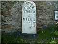 Old milestone at Malpas