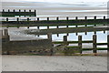 SH6017 : Grwynau ar draeth Bermo - Groynes on Barmouth beach by Alan Fryer