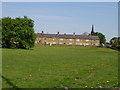 Village green in front of Old Row, Elsecar