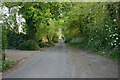 Pilgrims Lane behind cottages on Canterbury Road near Shalmsford Bridge