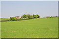 View of farmland and house on Moor Court Lane, Sparsholt